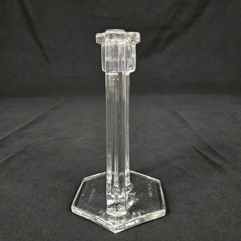 Vintage Crystal Westmorland Candle Holder Candlestick Art Deco 1920's Old Money